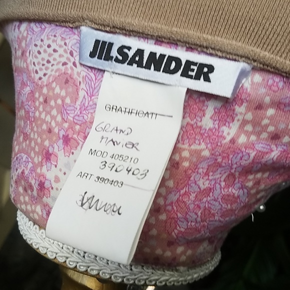 Vtg Jill Sanders blouse beige small organza detail - Picture 5 of 8